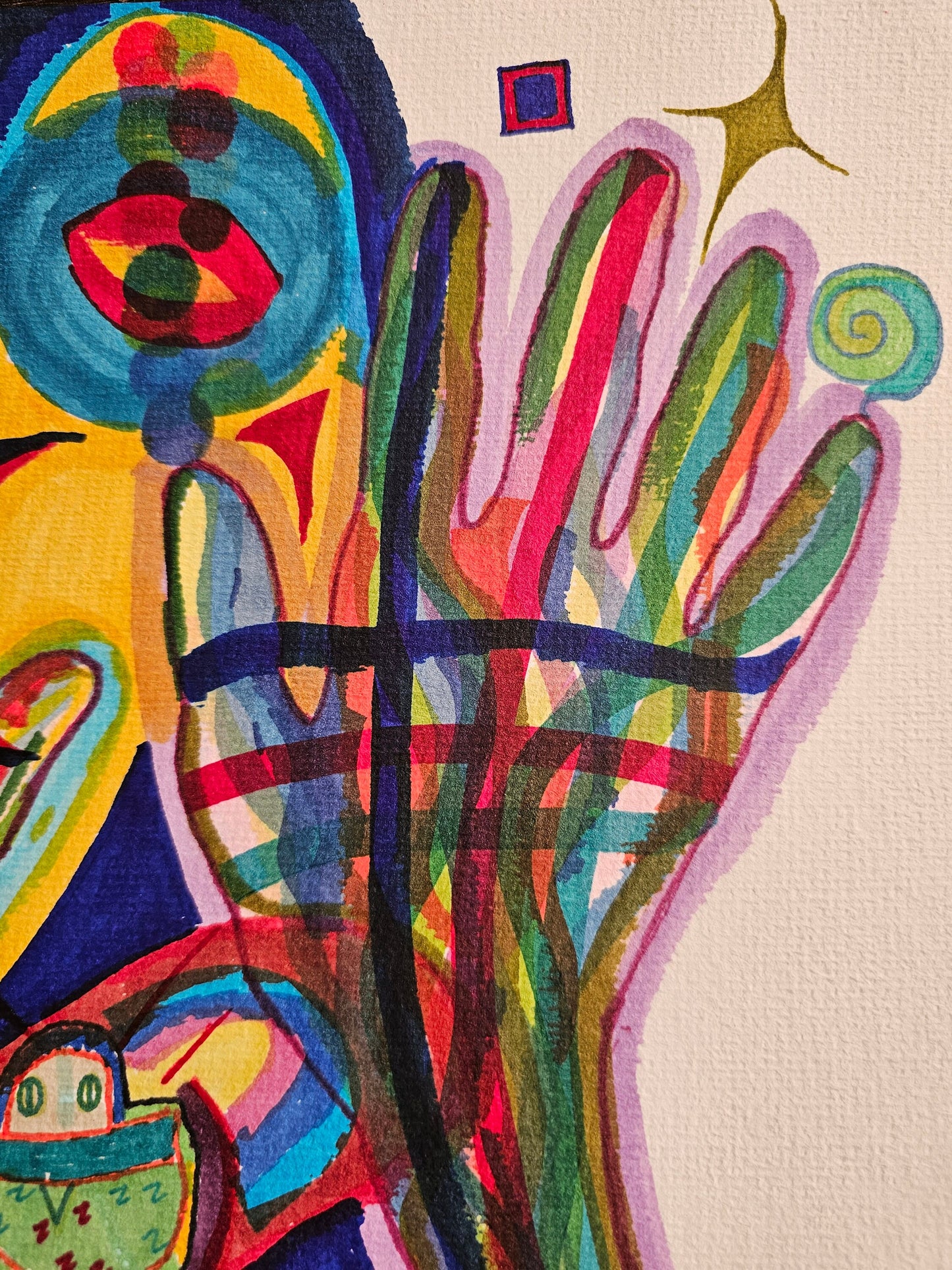 Original Abstract Markers Art: The Healing Hands/Original Channeled Spiritual Energy Artwork