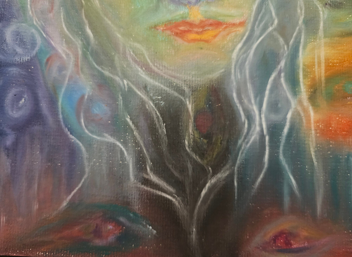 Original Energy Art Oil Pastels Painting: The Mother/Original Channeled Spiritual Art