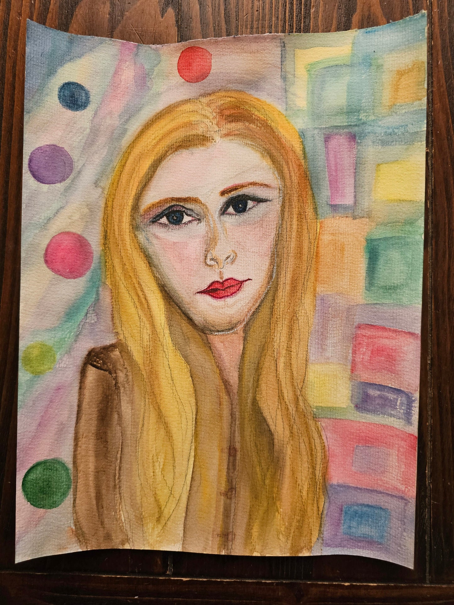 Original Watercolor Woman Portrait Painting: The Psychic/Original Divine Feminine Energy Art